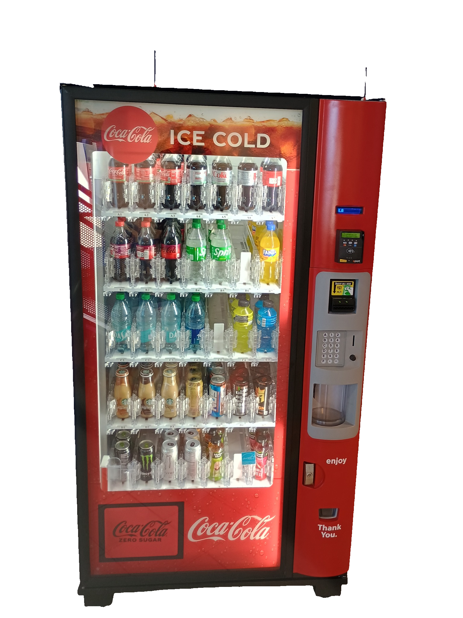 Dixie Narco 3800 vending machine transparent background image in Reno Sparks Nevada Silver Star Vending catalog