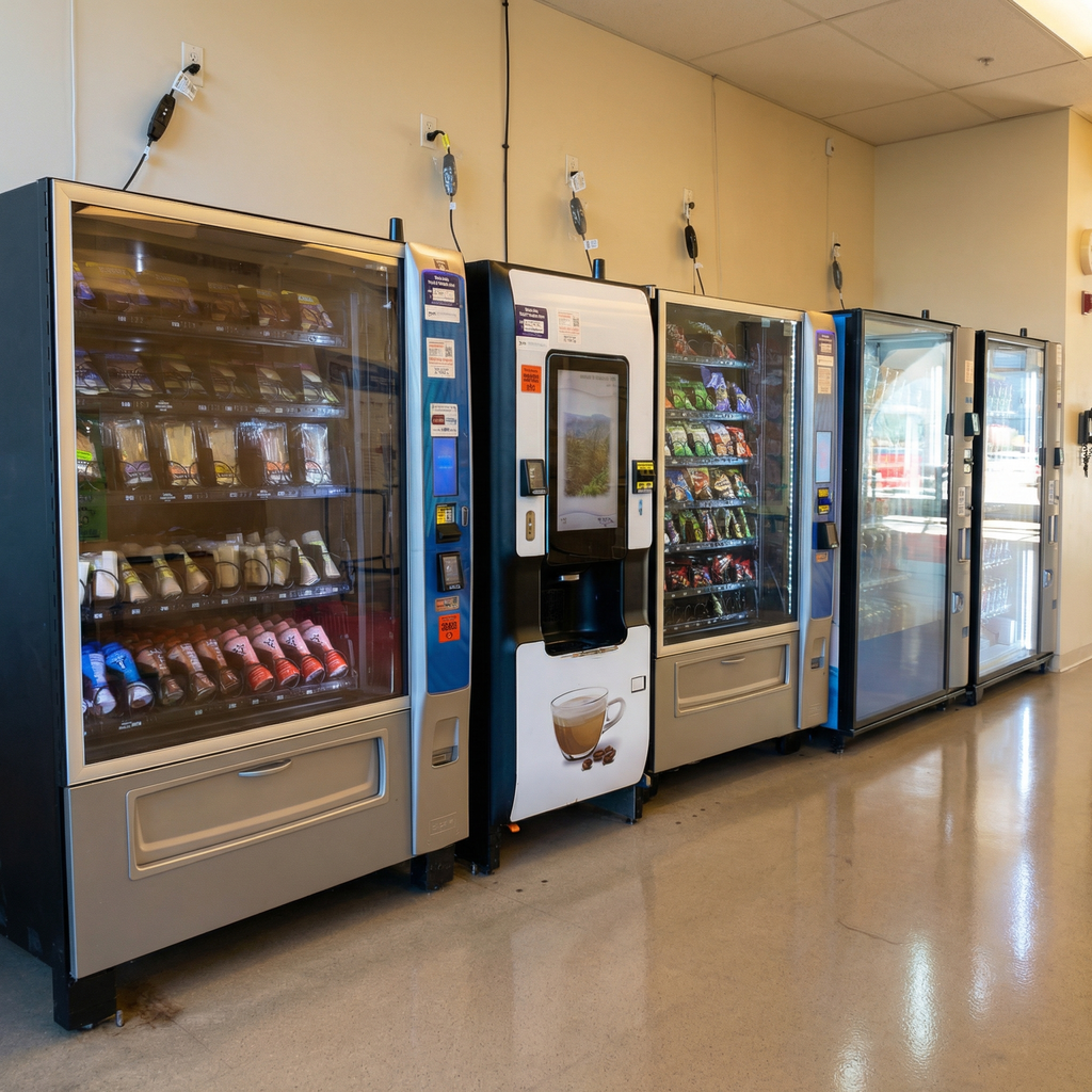 Drink vending machine installation in Sparks Nevada workplace by Silver Star Vending