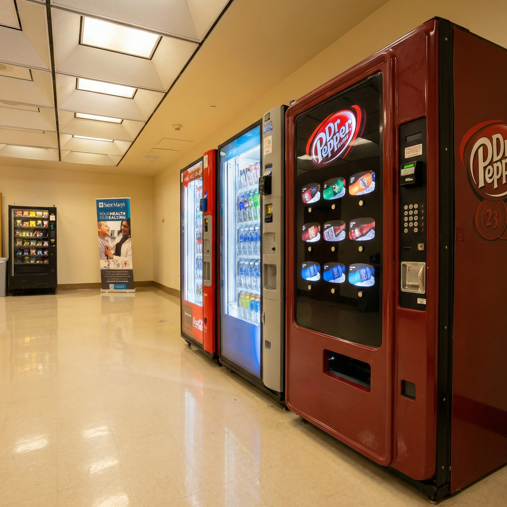 Combo vending machine installation in Northern Nevada facility by Silver Star Vending