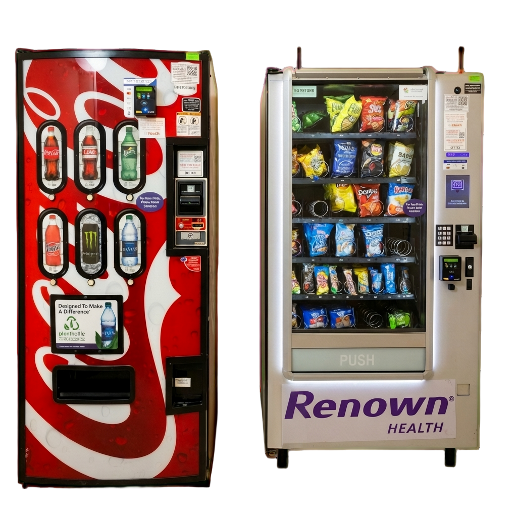 Snack and drink combo vending machine