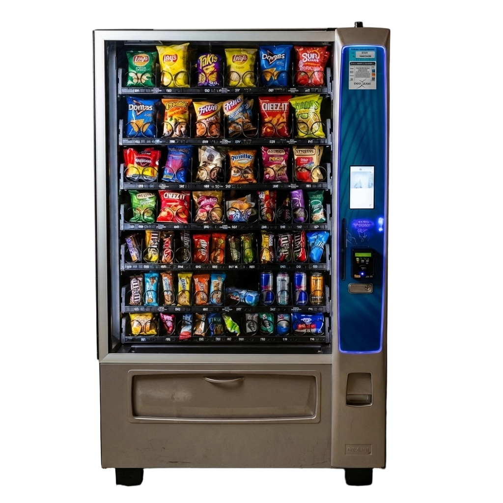 Snack vending machine for a workplace breakroom